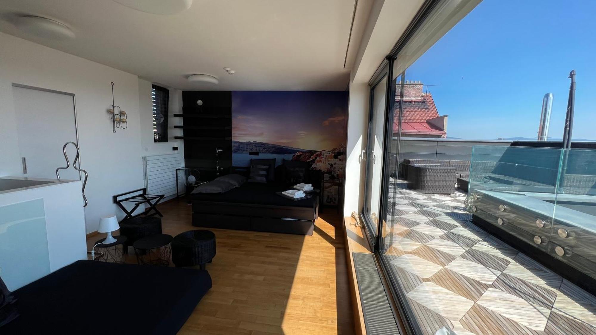 Apartman Se Saunou A Terasou S Vyhledem Na Brno Buitenkant foto